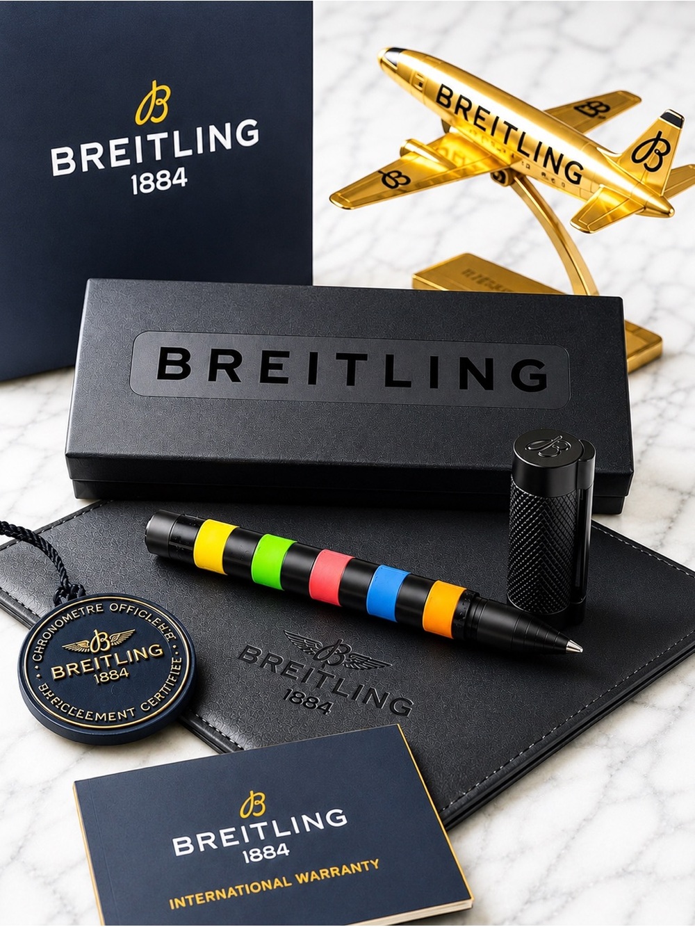Breitling Watch Timepiece Limited Edition Multicolor Collectors Pen